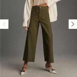 The Colette Cropped Wide-Leg Pants by Maeve